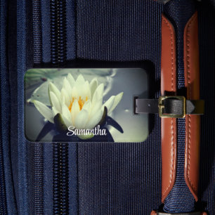 Lotus Blossom Personalised Luggage Tag