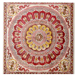 Lotus Blossom Petal from Ancient India Ceramic Tile