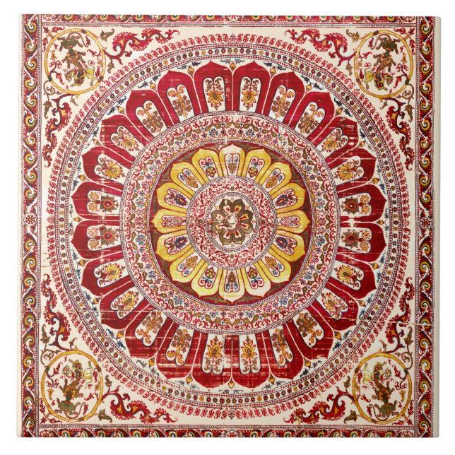 Lotus Blossom Petal from Ancient India Ceramic Tile (Front)