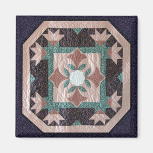 Lotus Blossom Quilt Magnet