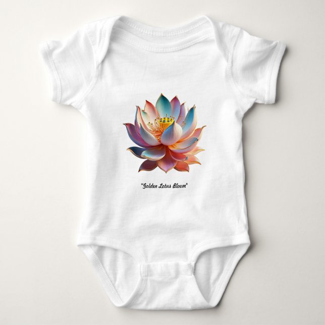 "Lotus Blossom Serenity" Baby Bodysuit (Front)