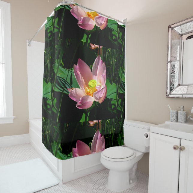 Lotus Blossom Shower Curtain (In Situ)