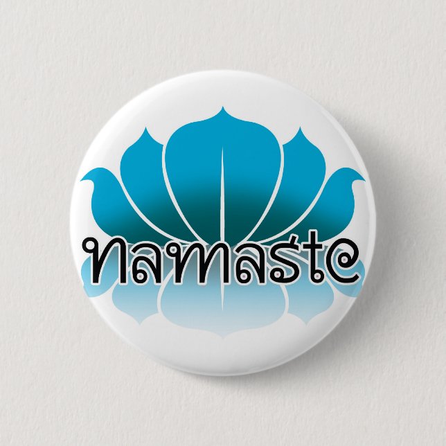 Lotus Blue 6 Cm Round Badge (Front)