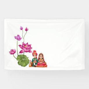 Lotus, bride and groom picture banner