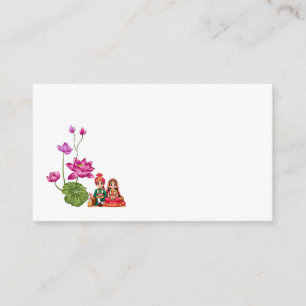 Lotus, bride and groom picture enclosure card