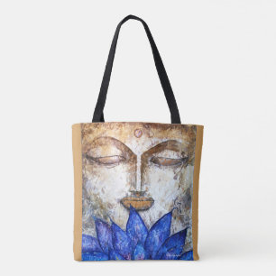 Lotus Buddha Watercolor Art Tote Bag