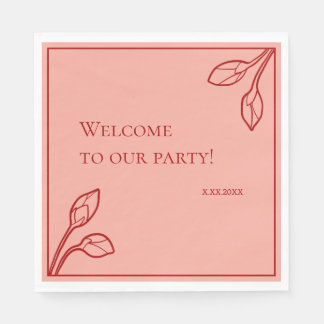 Lotus Buds Personalized Party Paper Napkins