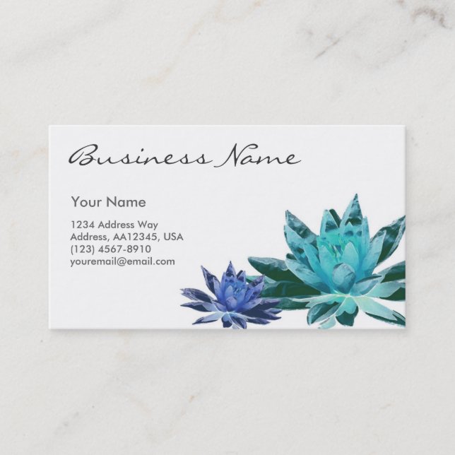 Lotus Business Card (Blue) (Front)