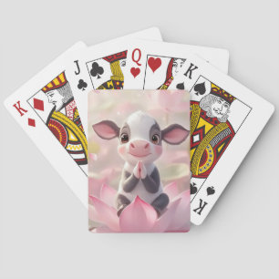Lotus Calf: Innocence in Bloom Playing Cards