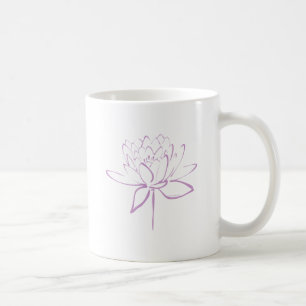 Lotus Calligraphy (Lavender) Coffee Mug