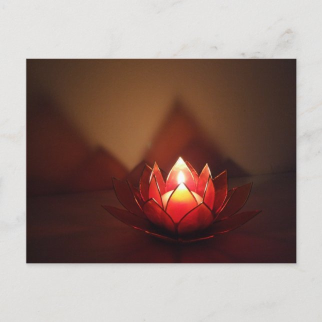 Lotus Candle Holder Postcard (Front)