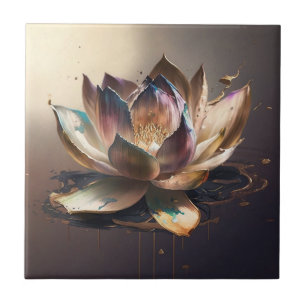 Lotus Ceramic Tile - Delicate and Graceful Floral
