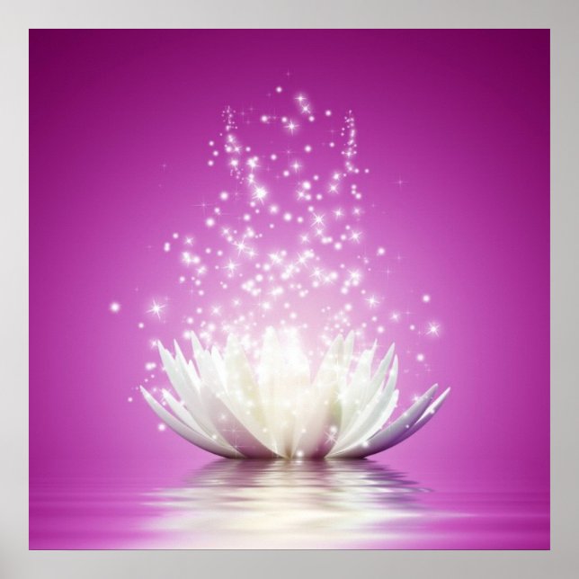 Lotus chakra love healing healer yoga zen energy poster (Front)
