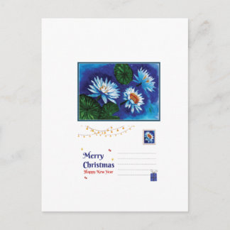 Lotus Christmas Postcard – Peaceful Holiday Greeti
