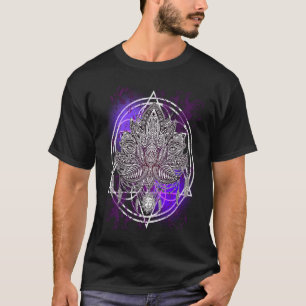 Lotus Crystals Zen Flower Of Life Hippie Sacred Ge T-Shirt