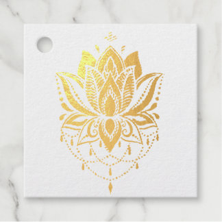 Lotus design favour tags