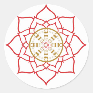Lotus Dharma Wheel Sticker
