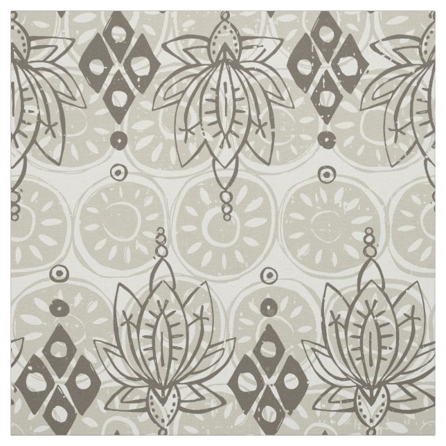 lotus diamond linen fabric (Swatch)