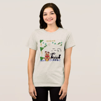 Lotus Dragon Spirit oatmeal classic Tri-Blend Shirt