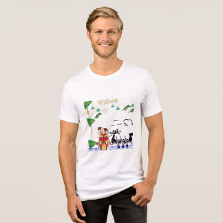 Lotus Dragon Spirit white Tri-Blend Shirt