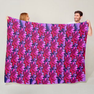 Lotus emote Miami Nights Fleece Blanket