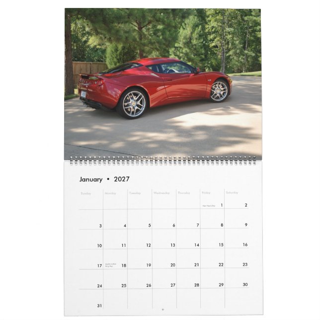 Lotus Evora 2011 Calendar (Jan 2027)