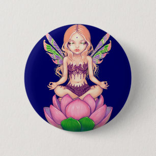 "Lotus Fairy" Button