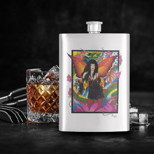 Lotus Fairy Chinese Water Dragon Hip Flask