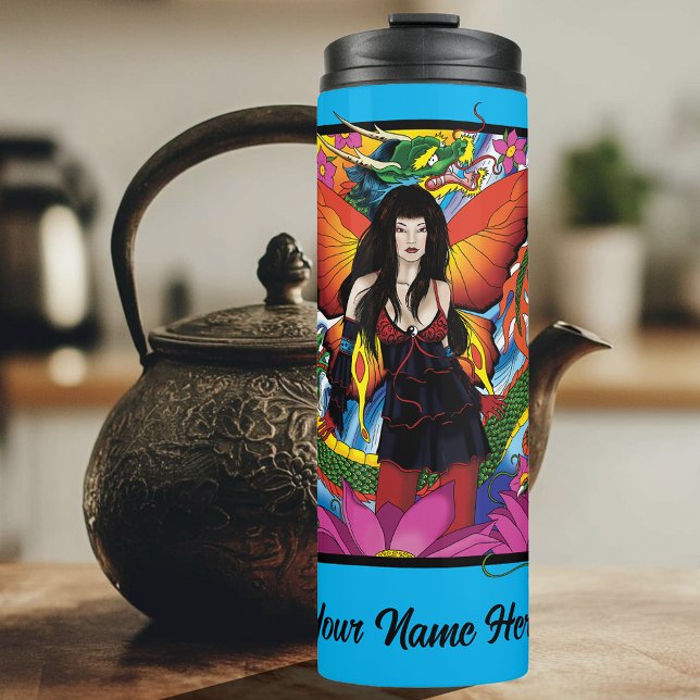 Lotus Fairy Chinese Water Dragon Thermal Tumbler (Creator Uploaded)