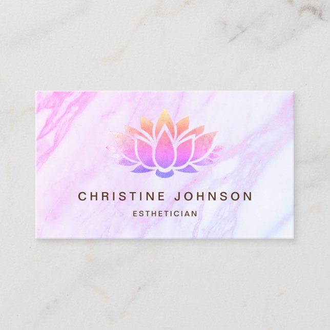 lotus floral logo business card (Front)