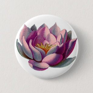 Lotus Flower 6 Cm Round Badge