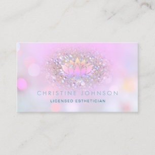 lotus flower aesthetician salon spa business card