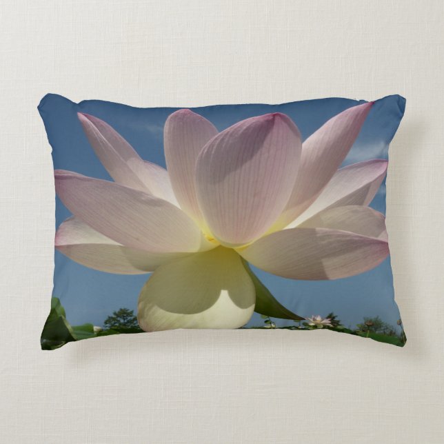 Lotus Flower and Blue Sky II Decorative Cushion (Front)