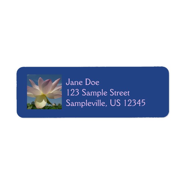 Lotus Flower and Blue Sky II Return Address Label (Front)