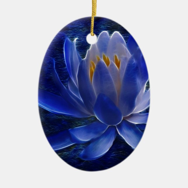 Lotus flower and its meaning ceramic tree decoration (Front)