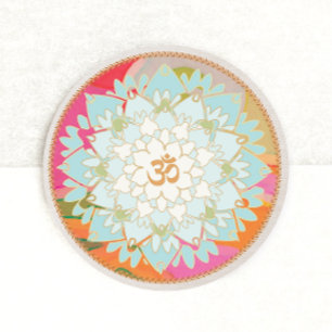 Lotus Flower and Om Symbol Mandala Sticker