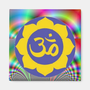 lotus flower - aum meditation magnet