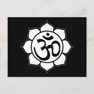Lotus Flower Aum Symbol Postcard