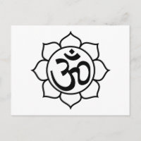 Lotus Flower Aum Symbol