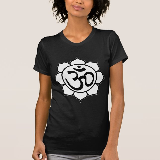Lotus Flower Aum Symbol T-Shirt (Front)