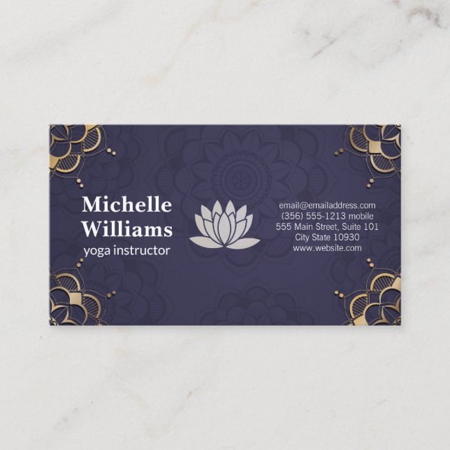 Lotus Flower Background Loyalty Card (Front)