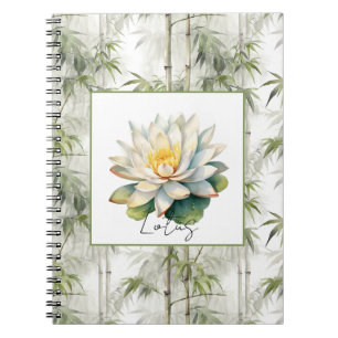 Lotus Flower Bamboo Notebook