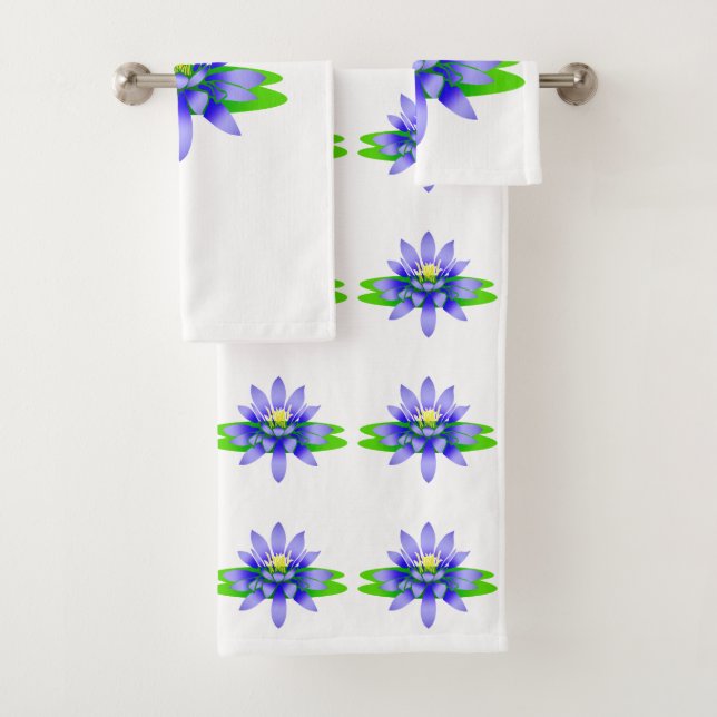 Lotus Flower Bath Towel Set (Insitu)