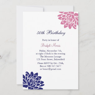 Lotus Flower Birthday Invitation