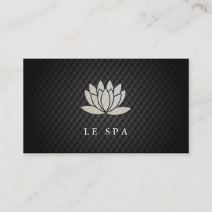 Lotus Flower   Black Tiling Business Card