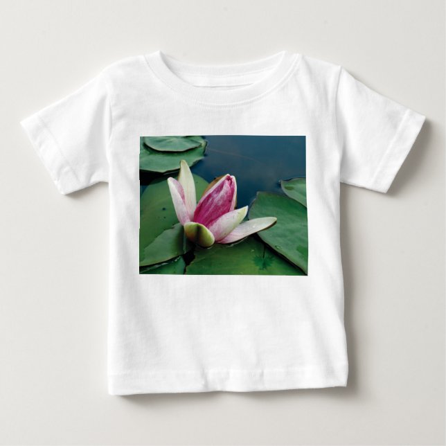 Lotus Flower Blossom Baby Jersey T-Shirt, White T-Shirt (Front)