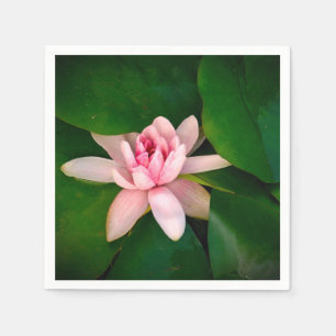 Lotus Flower Blossom Photo Green foliage Napkin