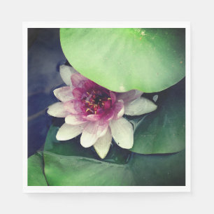 Lotus Flower Botanical Photography Paper Napkin