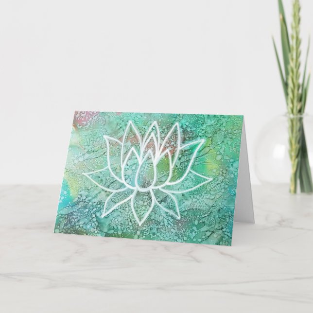 Lotus Flower Bright Positive Inspiring Card (Front)