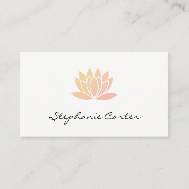 Lotus Flower Business Card (Front)